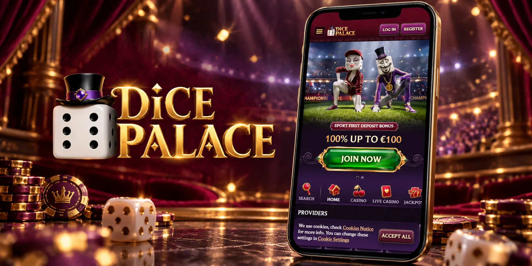 DicePalace Casino App-schermafbeelding